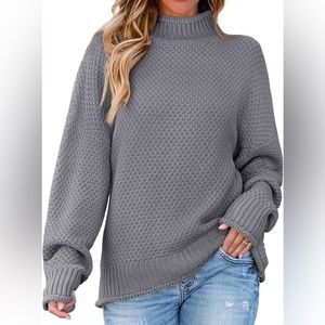 Cozy Gray Turtleneck Sweater